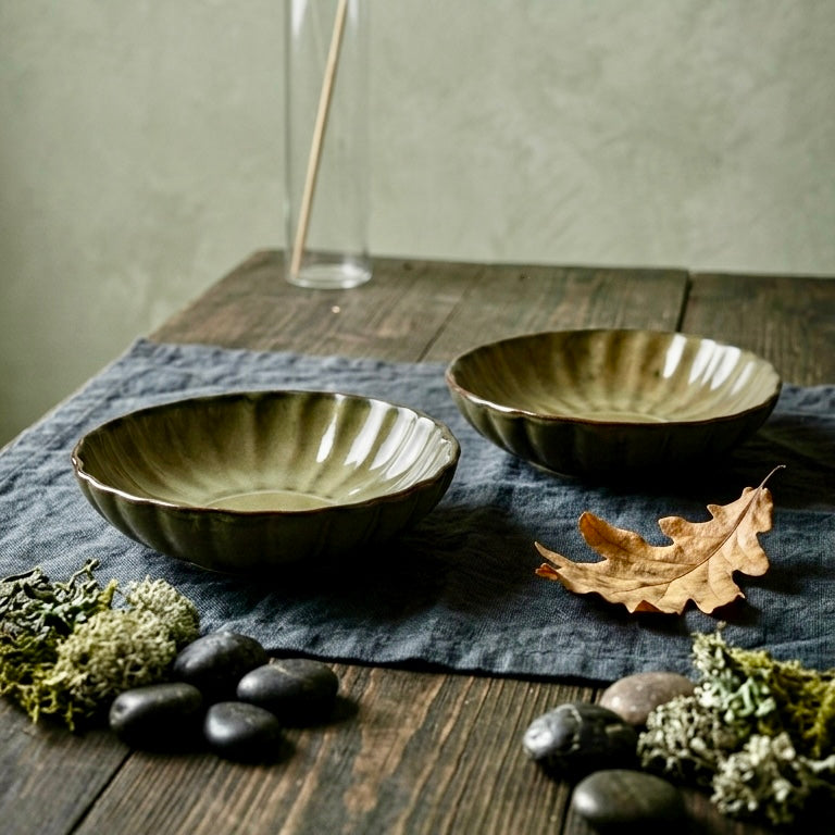 Varsha Scalloped Shallow Bowls