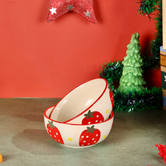 Strawberry portion bowl - Set of 2