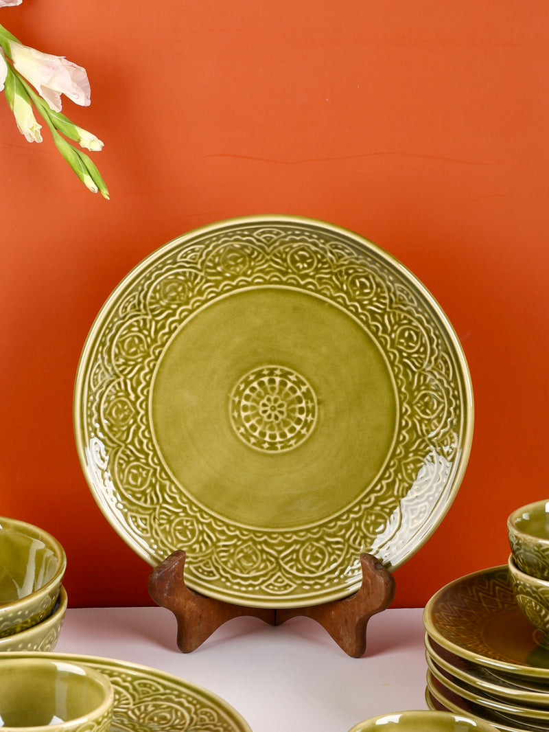 Green Renee Studio Pottery Dinner Plate