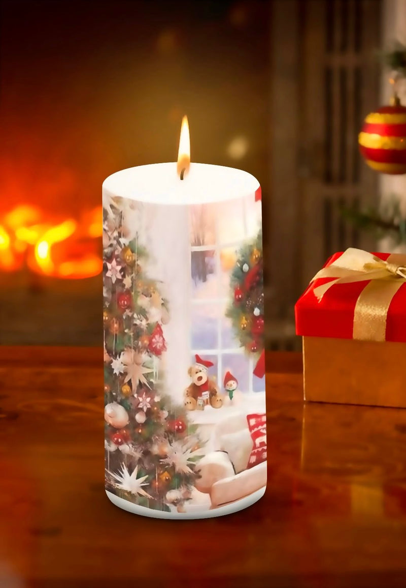 Christmas Glow Pillar Candle