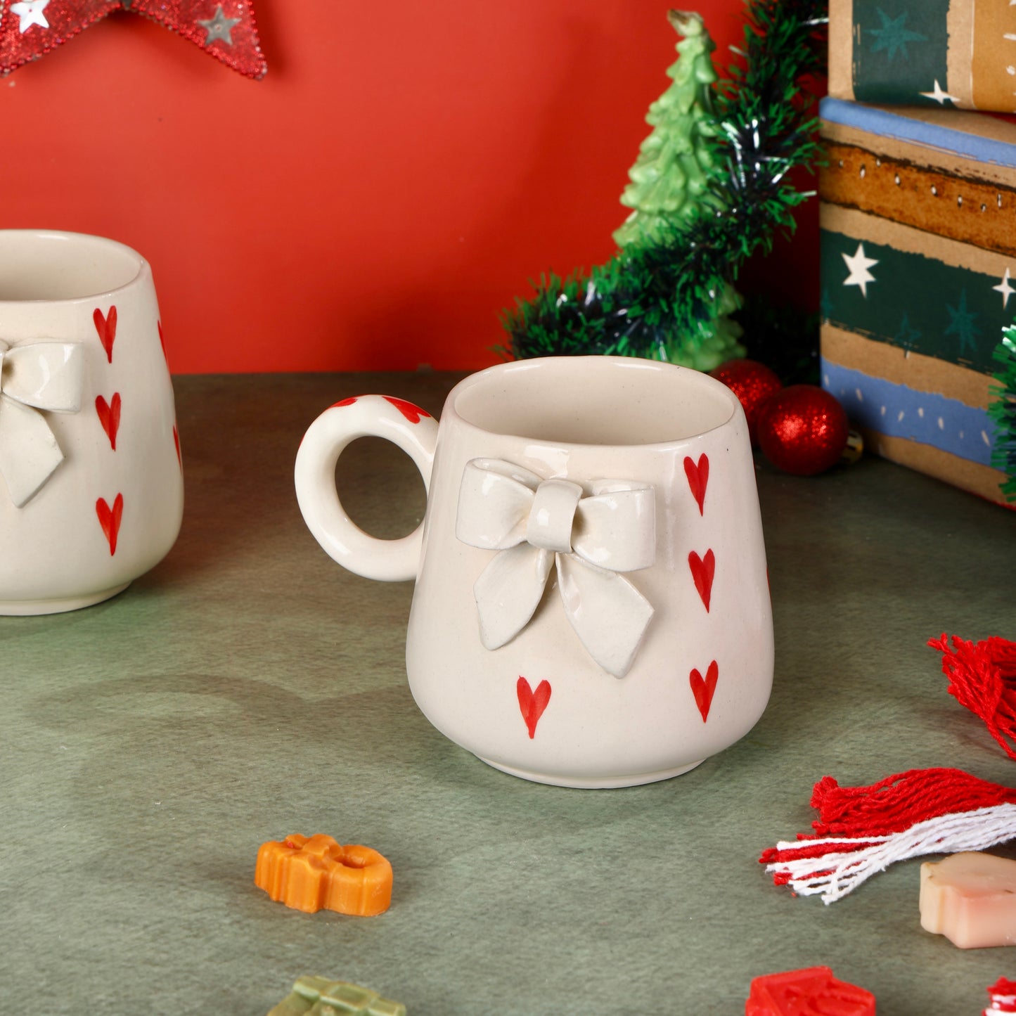 Heart Bow Mug - Set of 2
