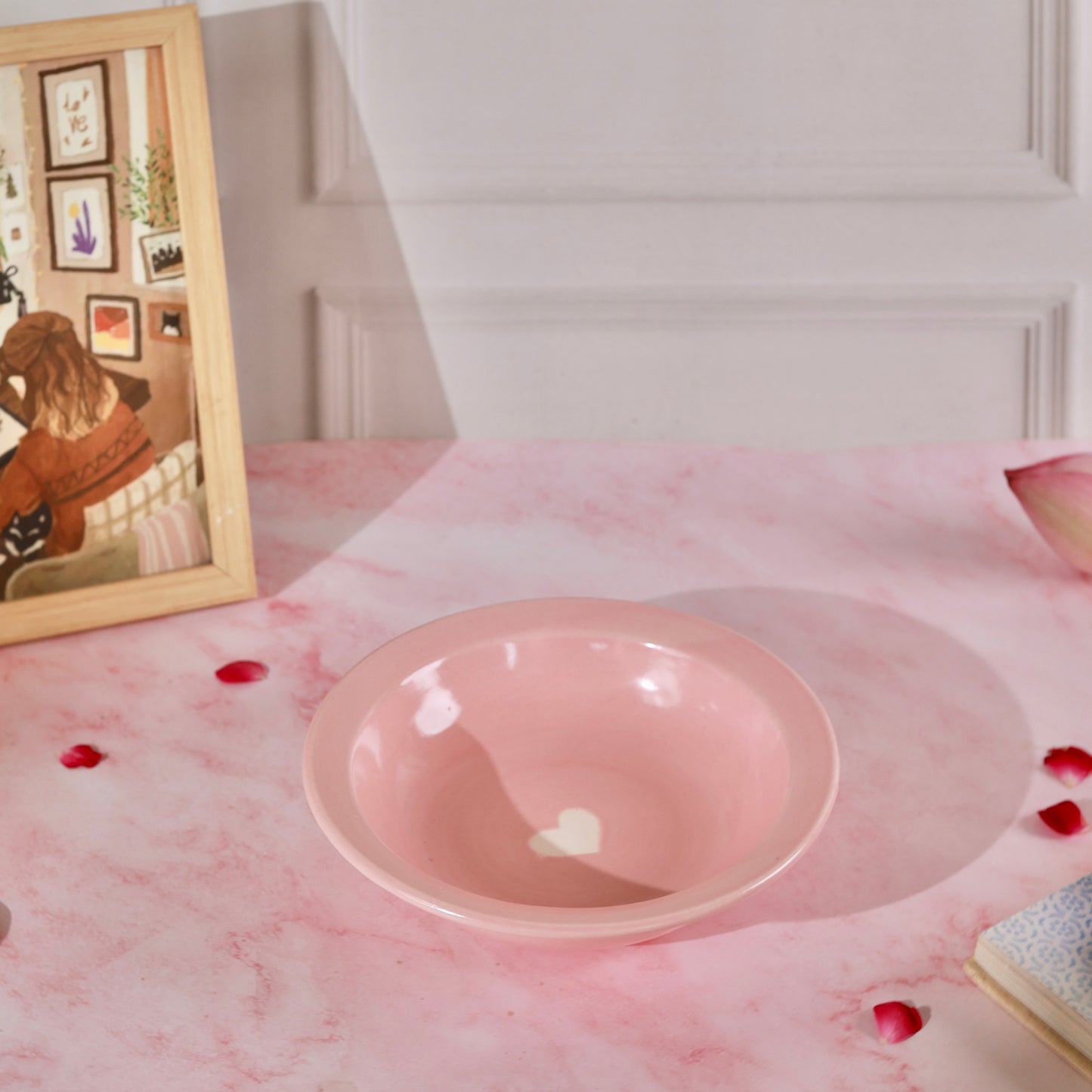 Pink Beating Heart Pasta Plate