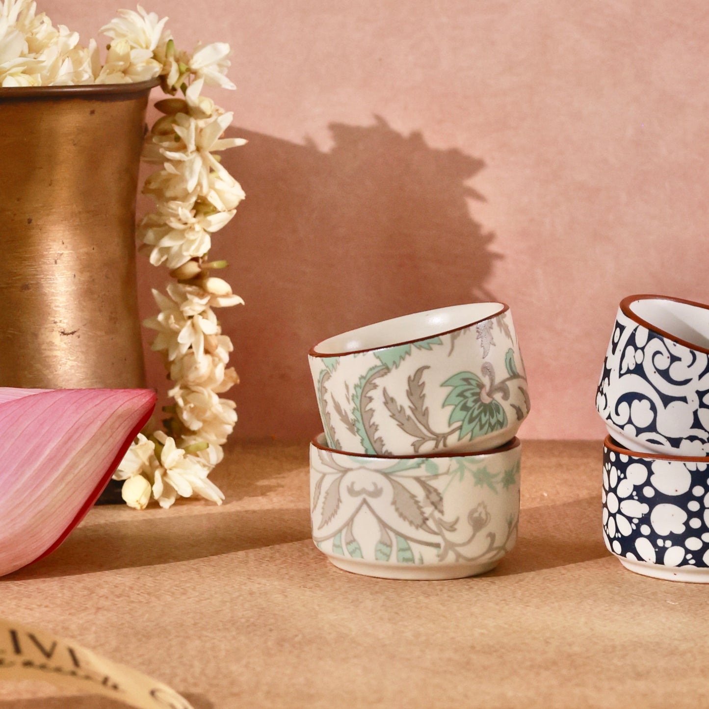 Set of 6 Printed Dip Bowls