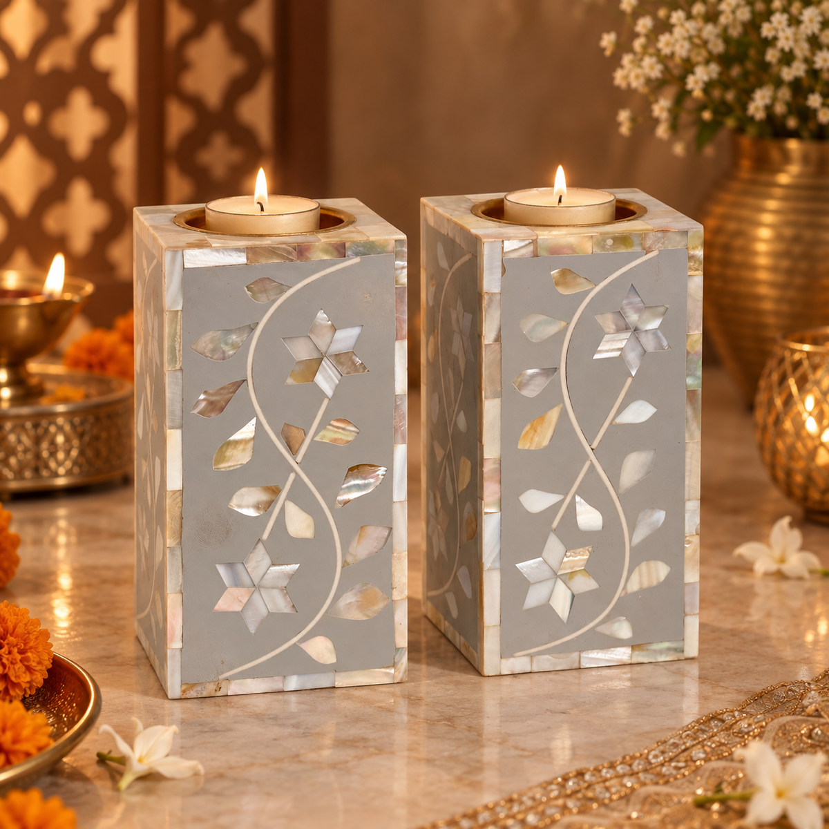 Sitara Aura Candle Stands