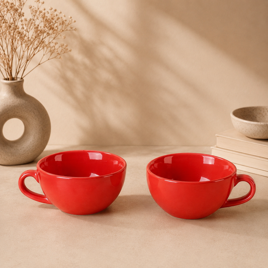 Red Chic Gigi Wide Cappuccino Mug