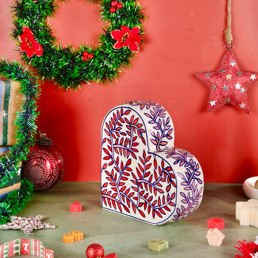 Handpainted Ceramic Heart Decor