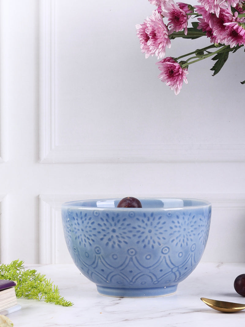 Baarish Blue & Red Serving Bowls