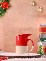 Candy Cane Mugs with Lid - Pack of 2