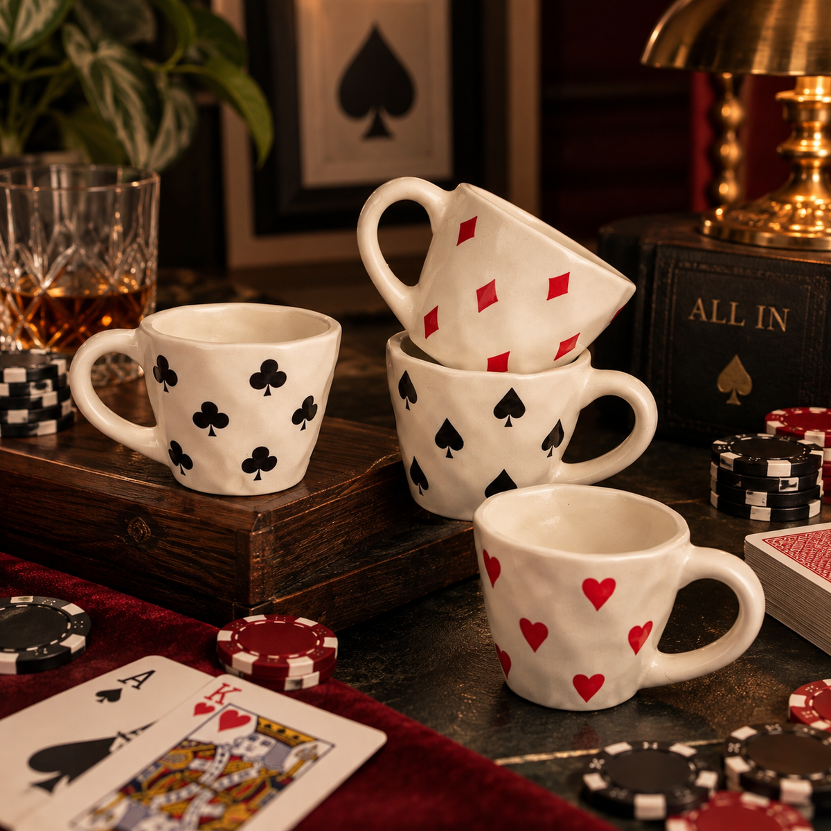 Deck of Card Mugs - Set of 4