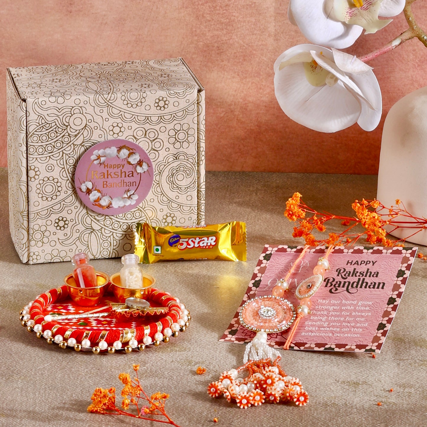Mini Rakhi Gift Hamper - Sibling Affection for Bhaiya Bhabhi