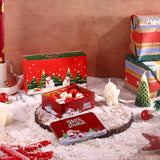 Christmas themed wax melts in gift box with Santa candle