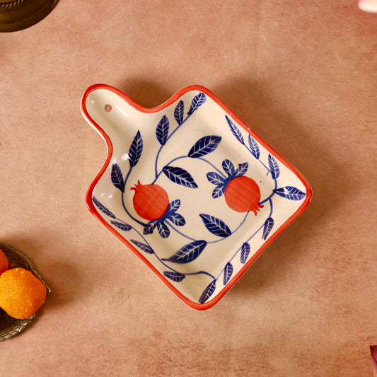 Anar-e-Andaz Handpainted Handle Platter