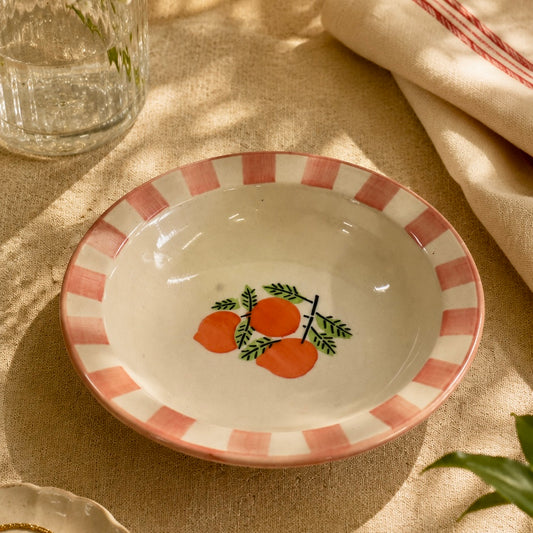 Citrus Stripes Positano Pasta Plate - Pack of one