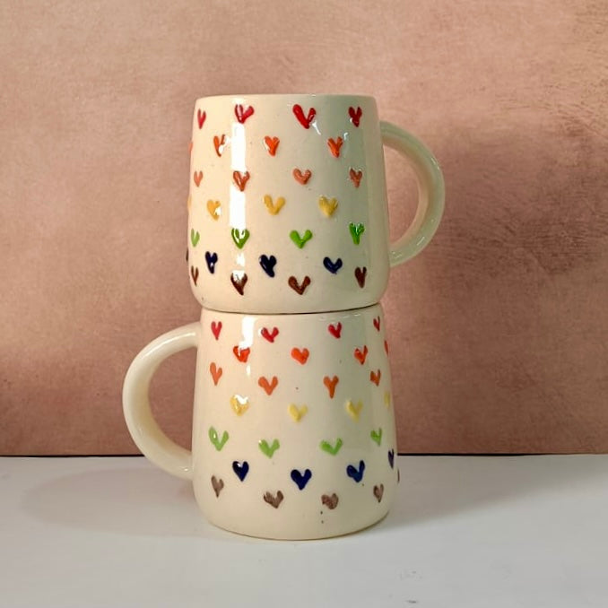 Rainbow Heart Mug - Set of 2