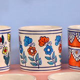 Cheerful Ceramic Handpainted Planters - Multicolour