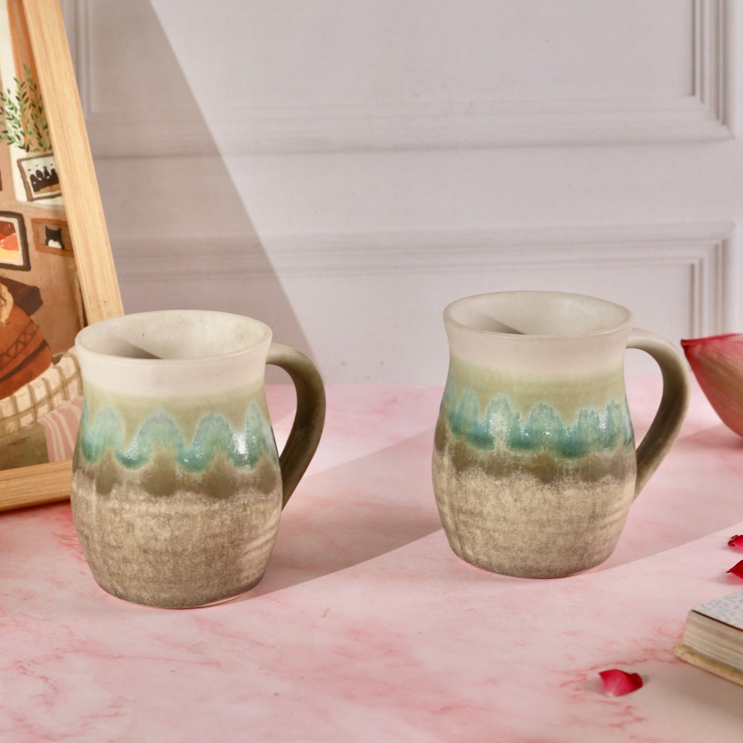 Shaded Rustic Curvy Mug - Set of 2