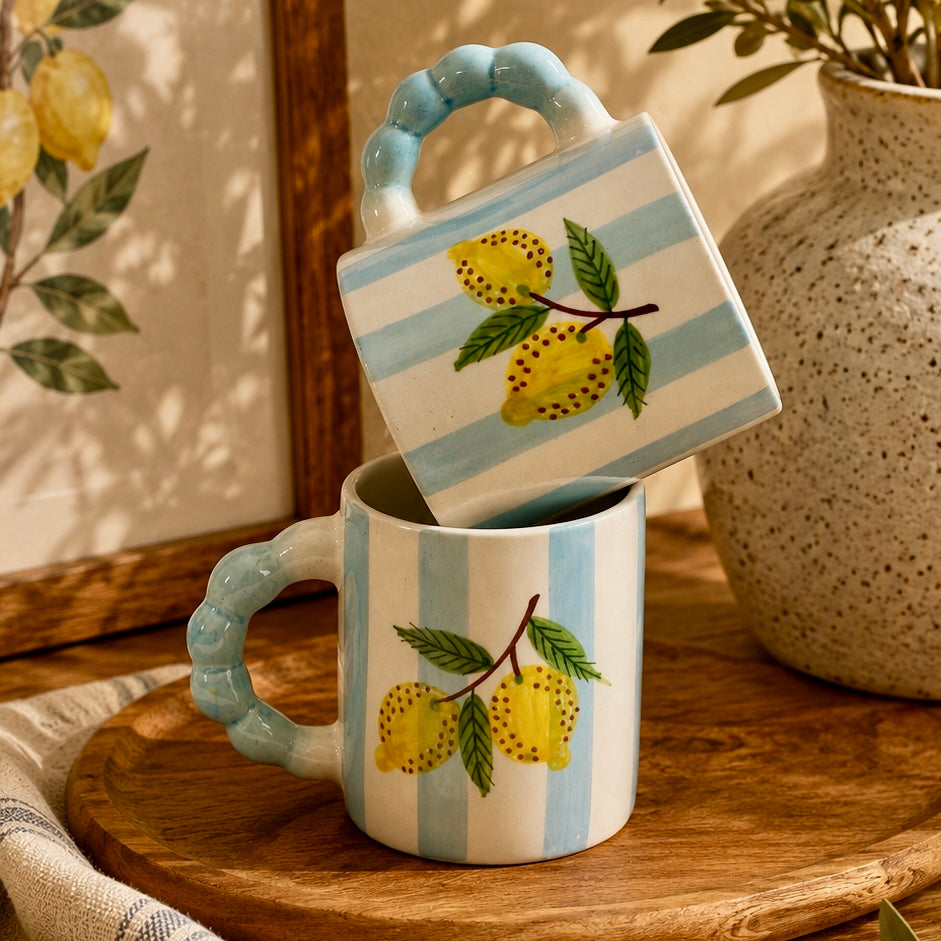 Citrus Stripes Amalfi Mug - Pack of two