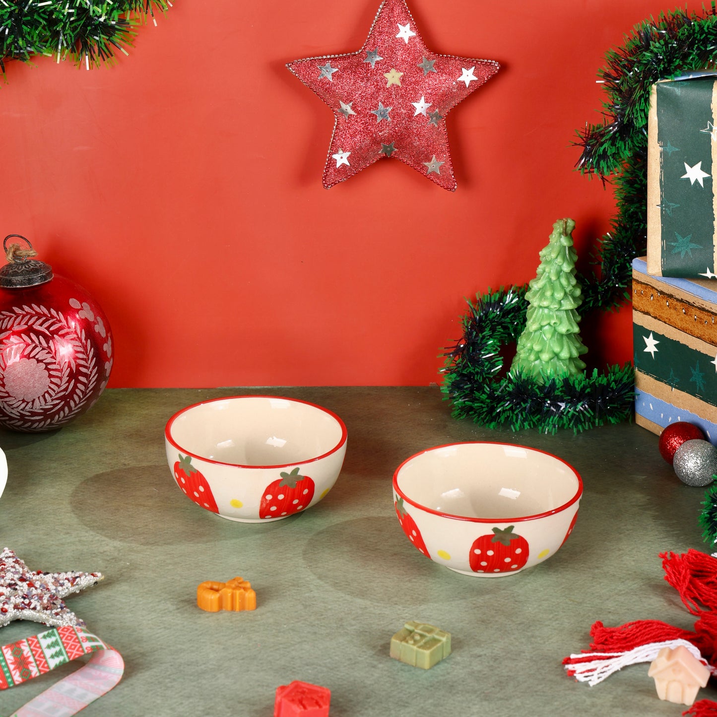 Strawberry portion bowl - Set of 2