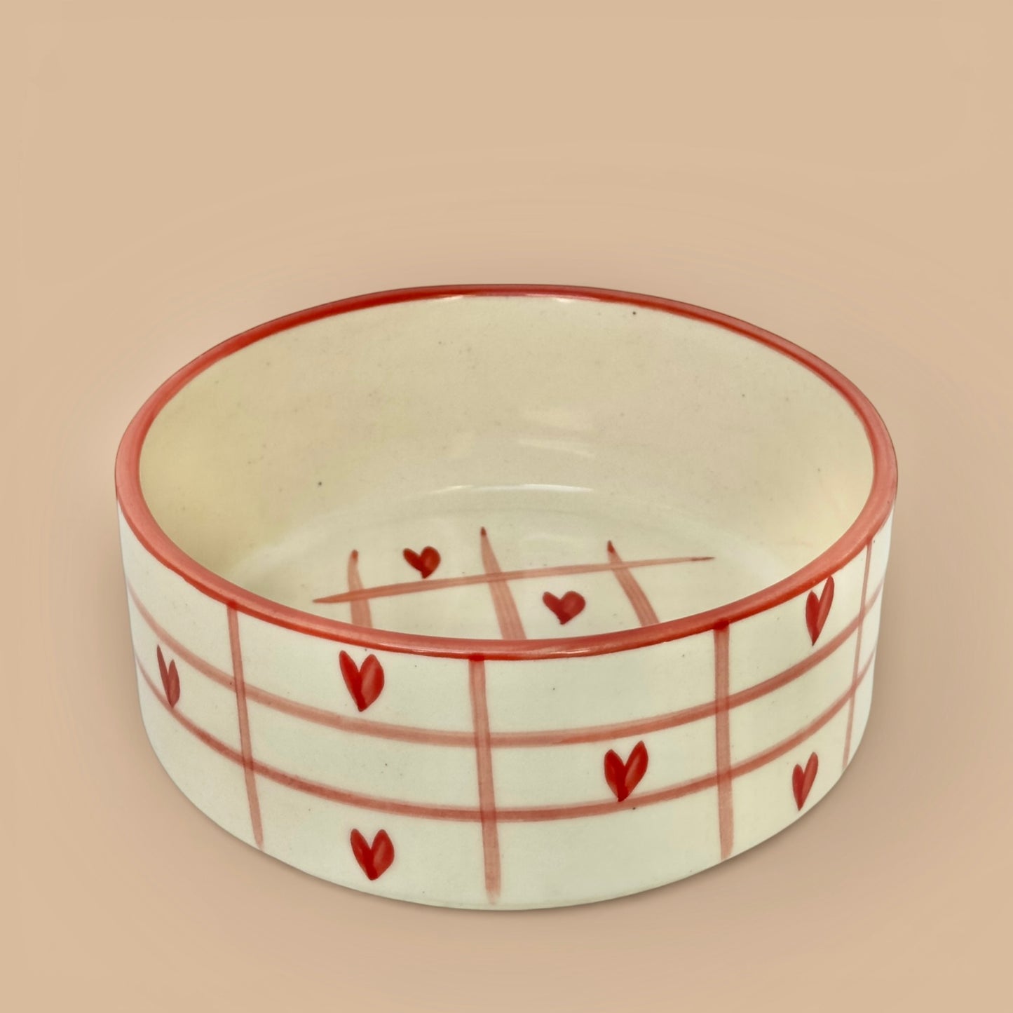 Beating Heart Handpainted Flat Bowl Large - Pack of one