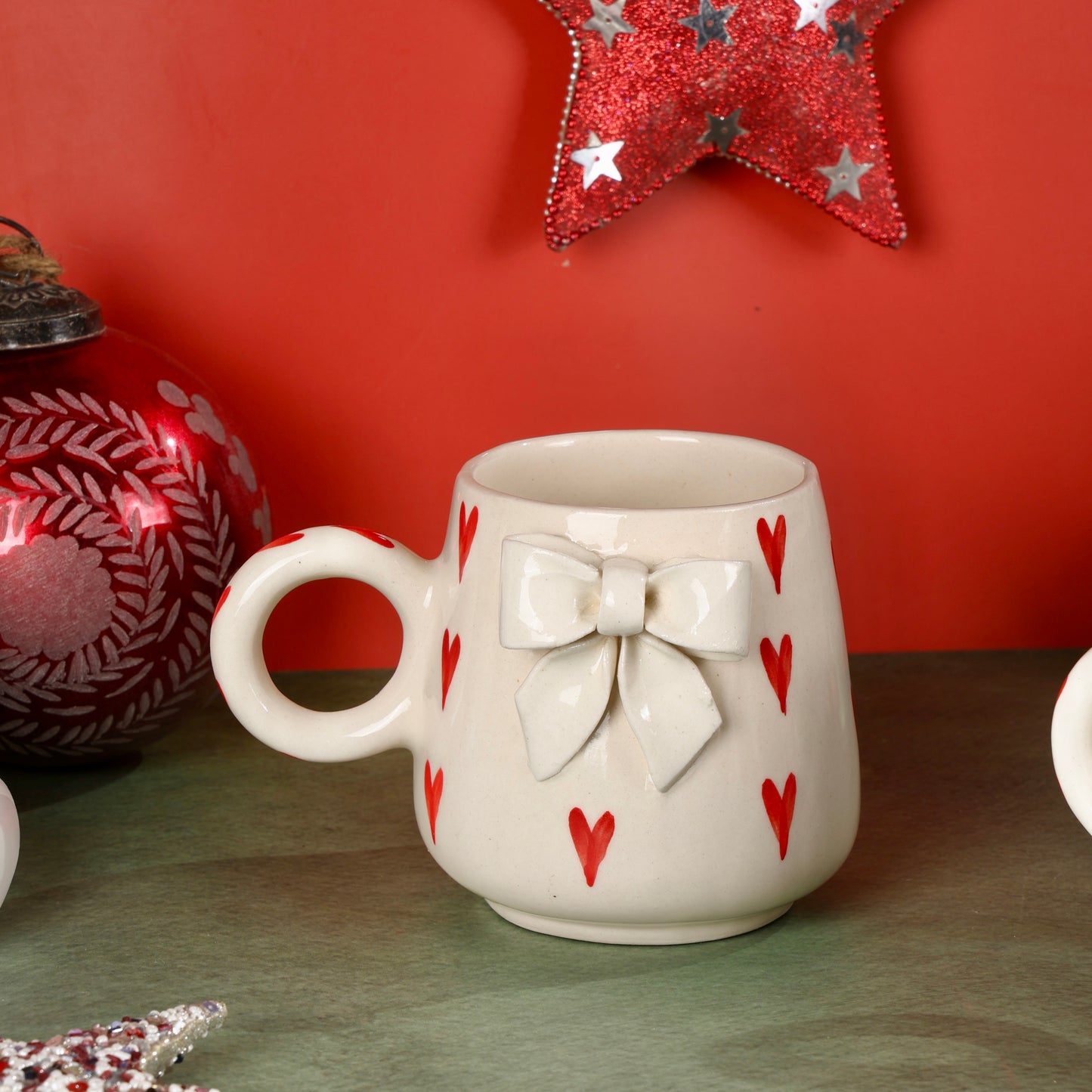 Heart Bow Mug - Set of 2