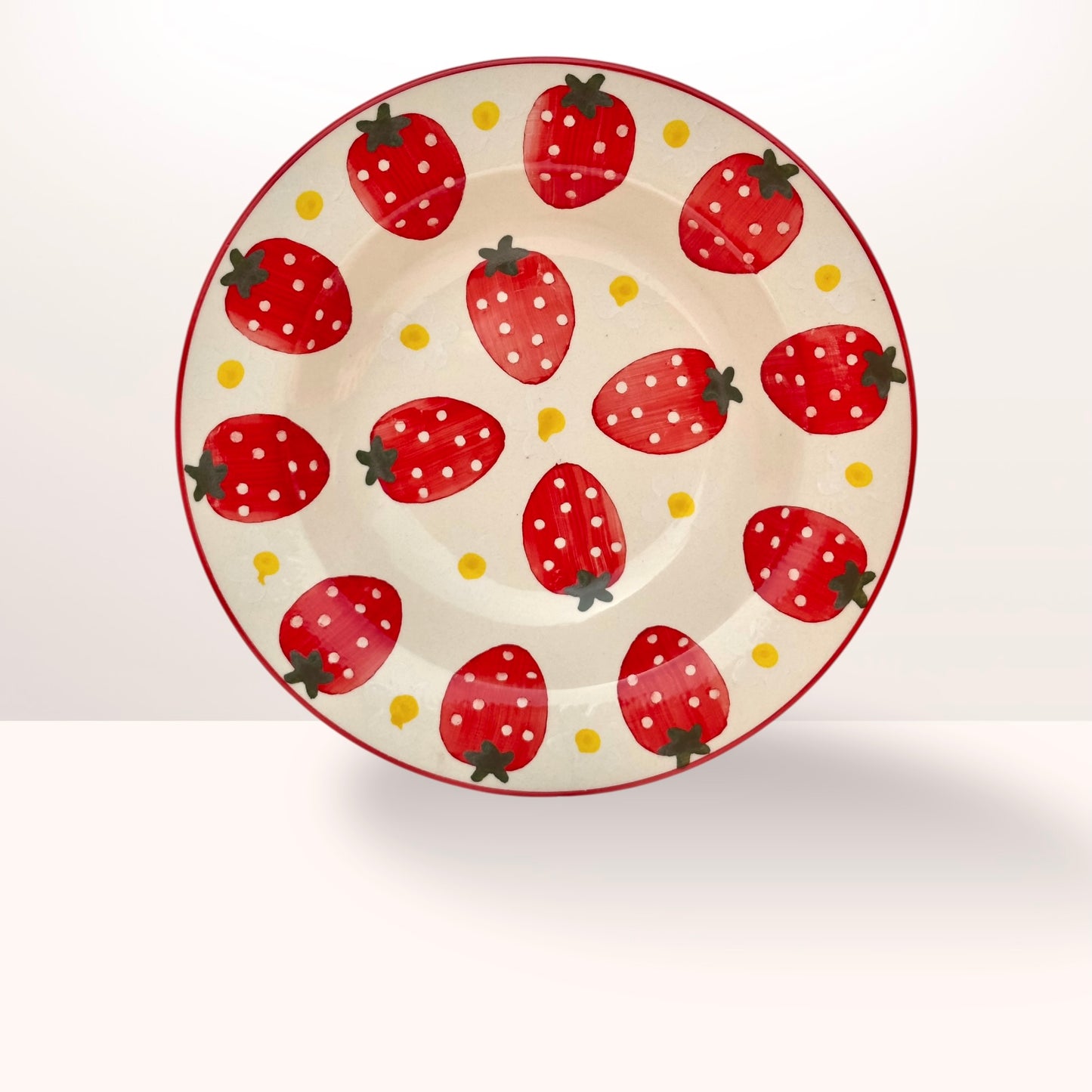 Strawberries and Daisies Pasta Plate Large