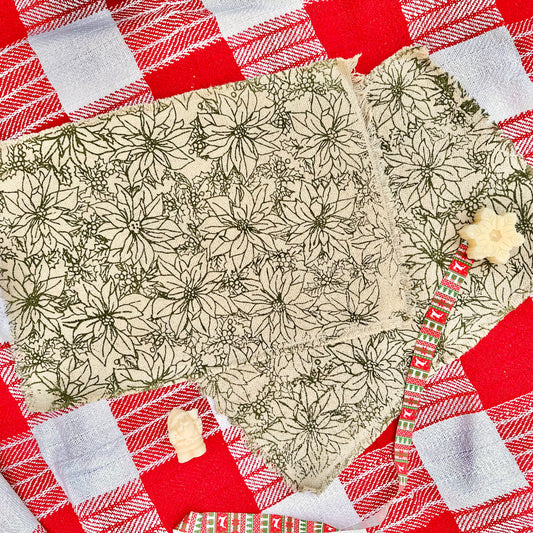 Poinsettia Whisper Table Mats - Set of 2