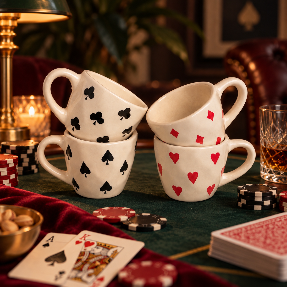 Deck of Card Mugs - Set of 4