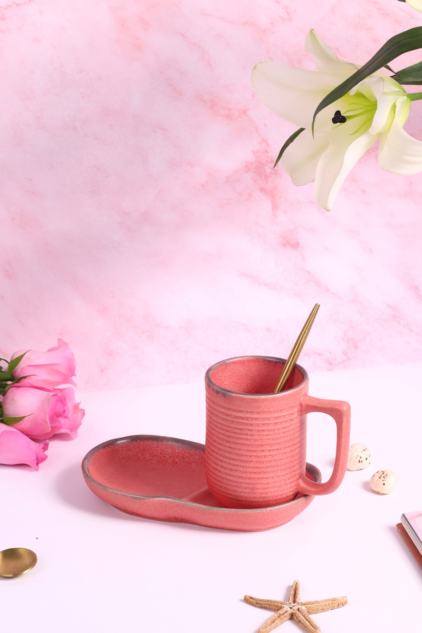 Mug and Cookie Plate - Red