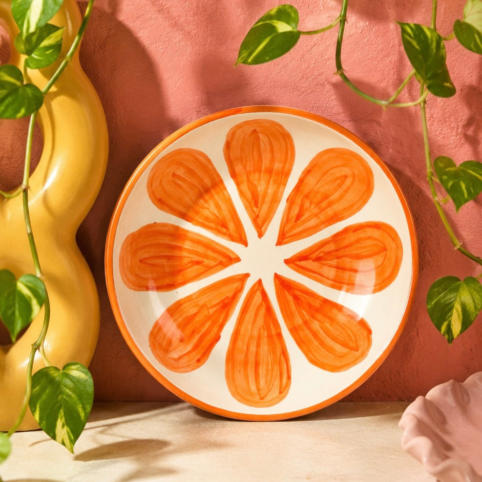Orange Shallow All Purpose Bowl - Pack of one