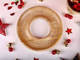 Wooden Ring Platter with option of Green and Red Bowls