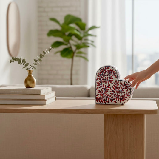 Handpainted Ceramic Heart Decor