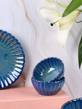 Blue Medusa Studio Pottery Dinner Set for 2 (Exclusive) - 7 pieces