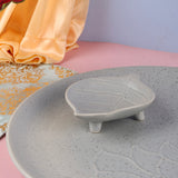 Grey Wisteria Embossed XL Leaf Platter