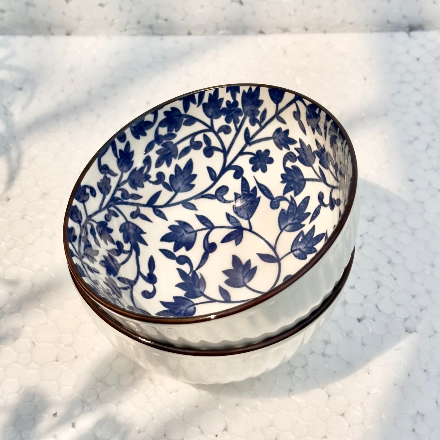 Indigo Whispers Soup or Snack Bowl - Pack of 2