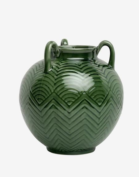 Rumana Green Sculptural Vase or Planter Large
