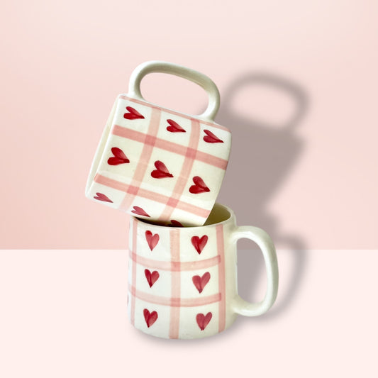 Checkmate Heart Mug - Set of 2