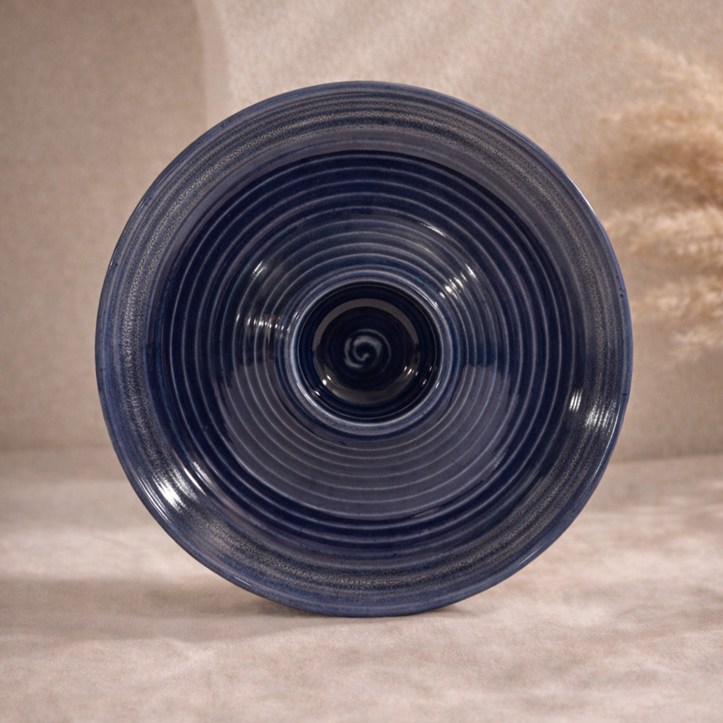 Studio Pottery Spiral Chip and Dip Platters