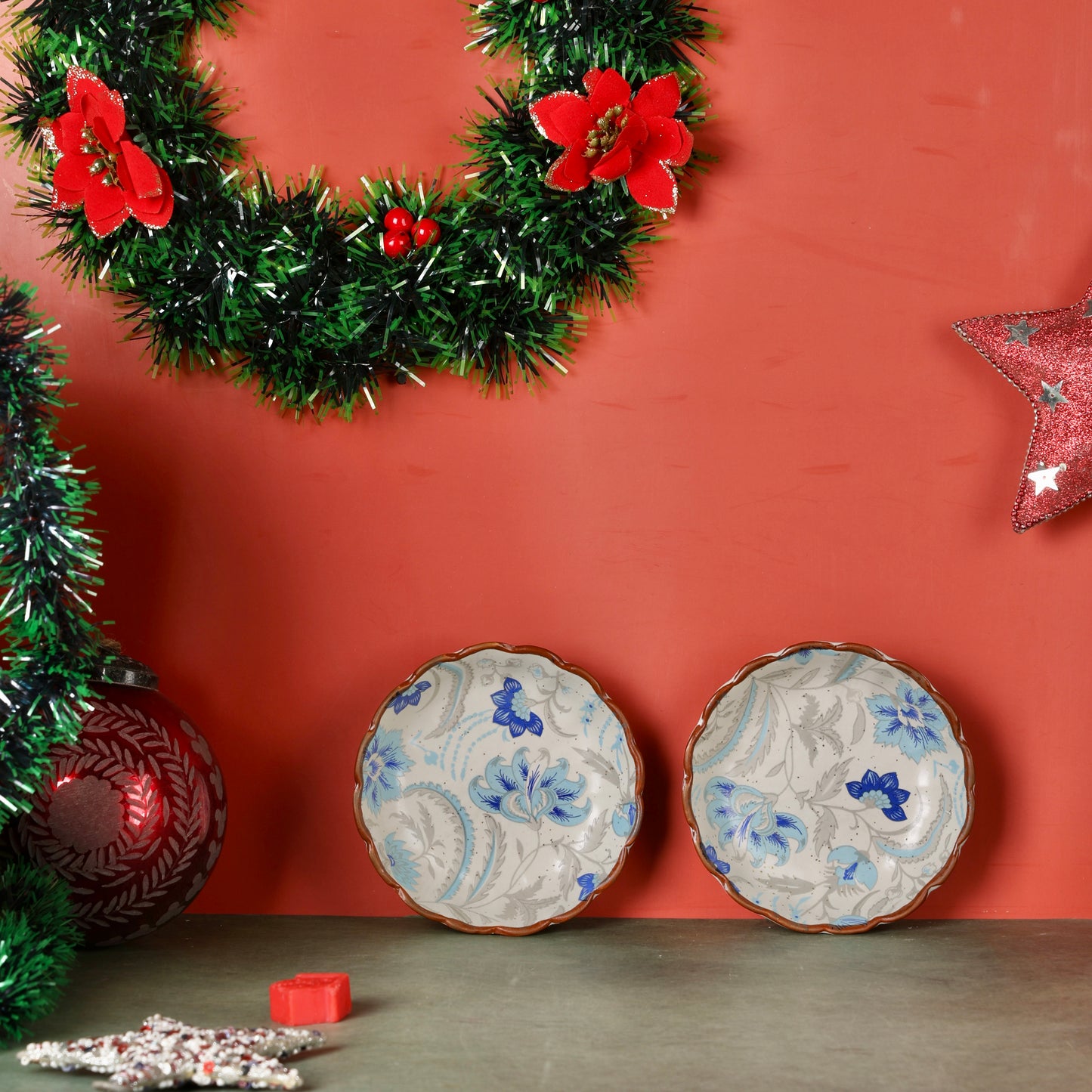 Indrani Bagh Scalloped Mini Bowls - Set of 2