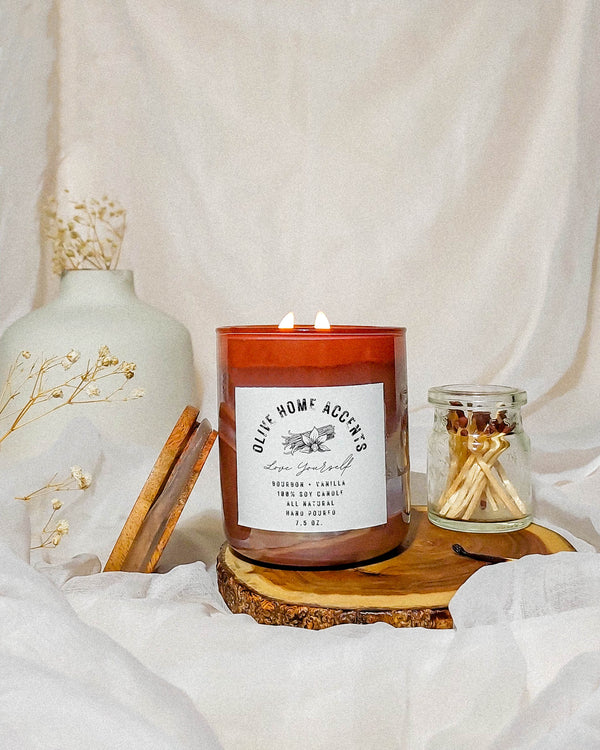 Bourbon & Vanilla Love Yourself Premium Scented Candle