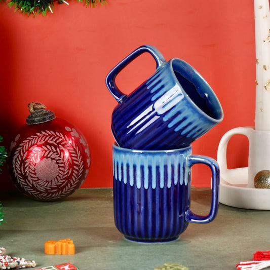 Valerie Studio Pottery Ribbed Mugs - Set of 2