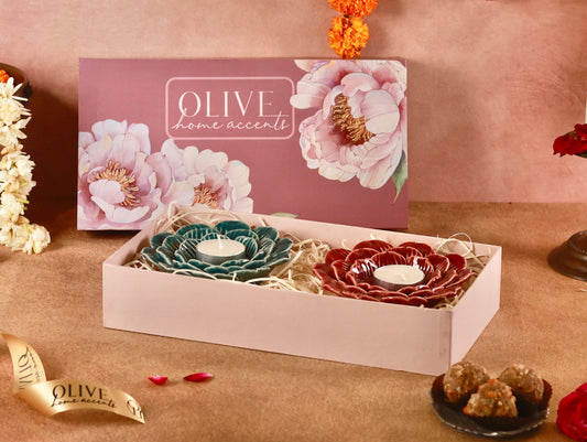 Incense stick or t-light flower holders Gift Hamper