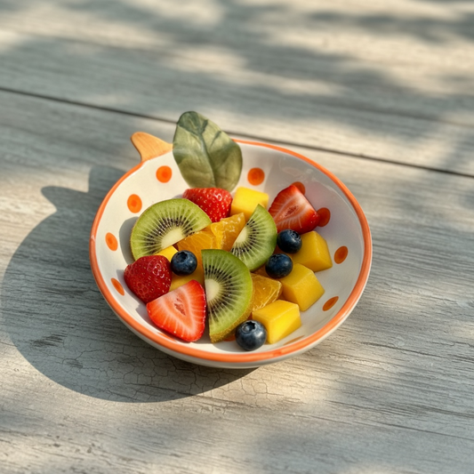 Polka Orange All Purpose Shallow Bowl