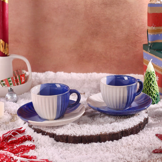 Malibu Garden Tea Party Cup and Saucer Set - 2 cups and 2 saucers