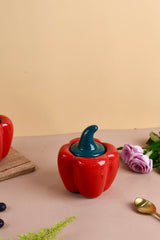 Ceramic Bell Pepper Jars - Yellow, Red & Green