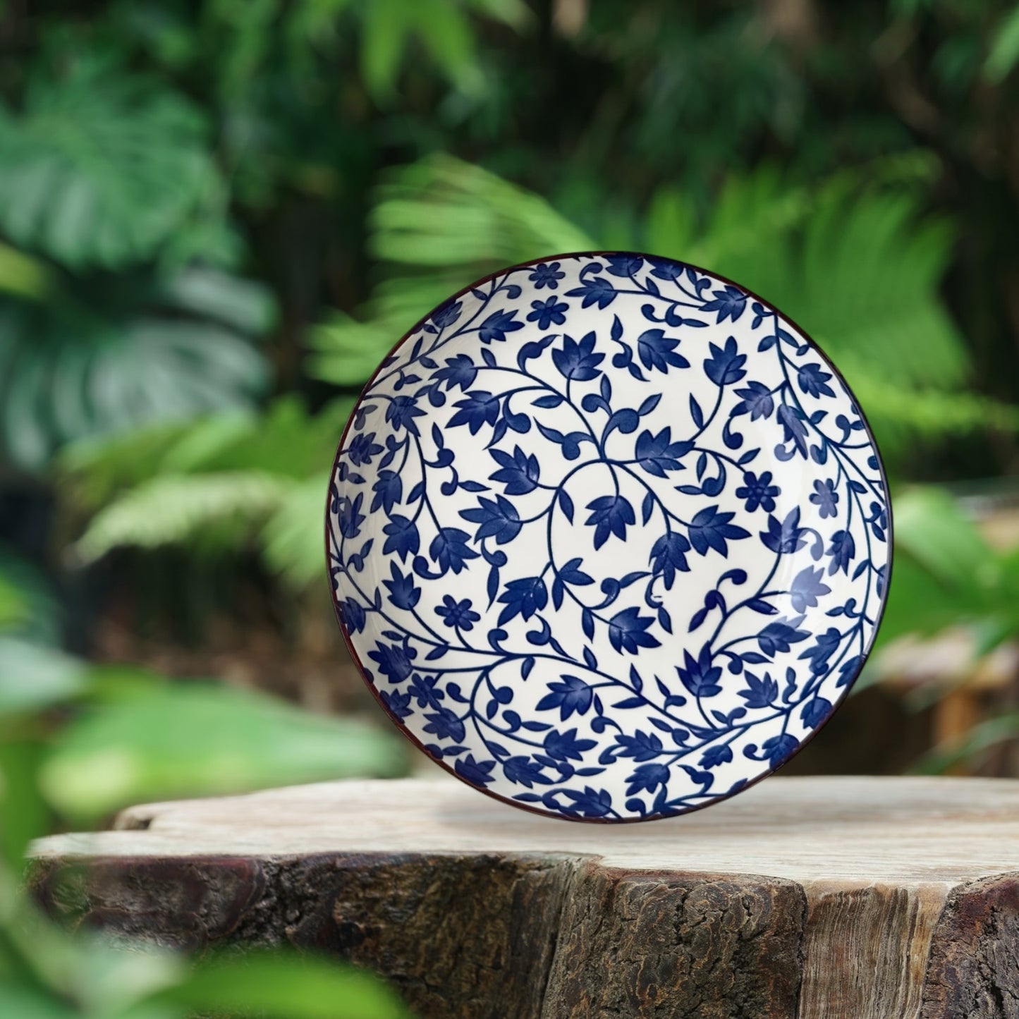 Indigo Whispers Shallow Bowl - Pack of one
