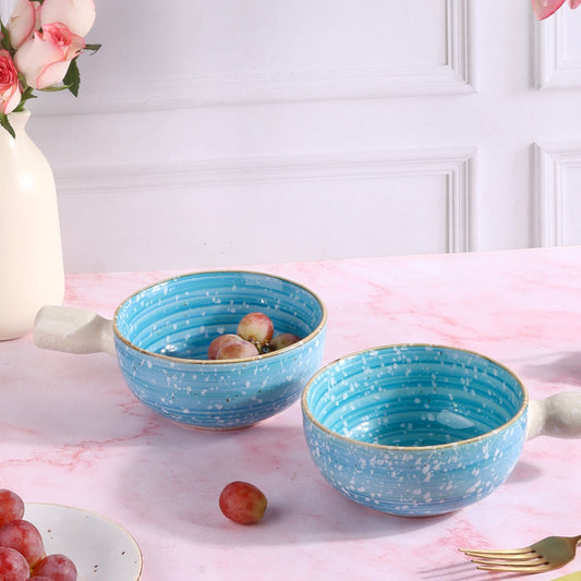 Gagan Spiral Serving Bowl of Matcha mixing bowl with Handle
