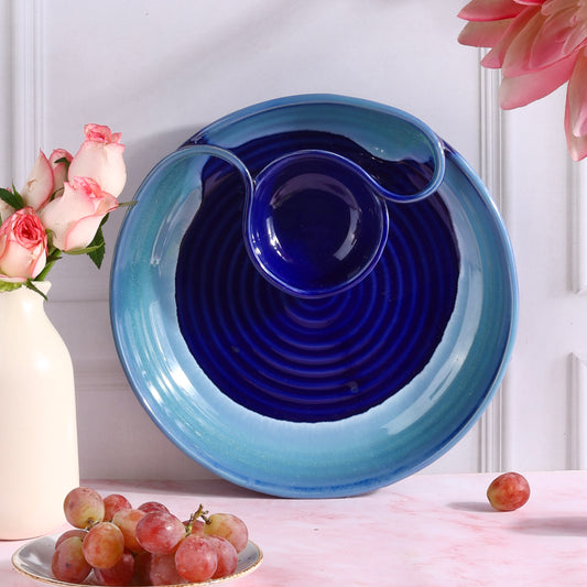 Valerie Studio Pottery Chip and Dip Platter Large