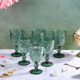 Theo Crystal Elegant Wine Glasses Green