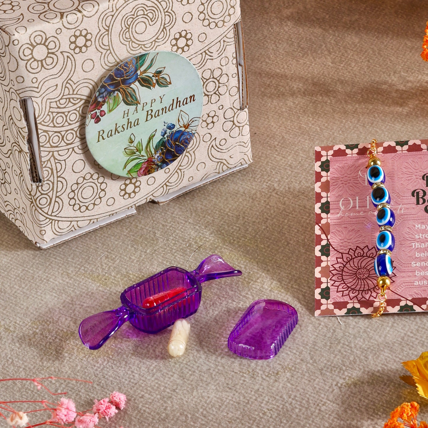 Mini Rakhi Gift Hamper - Strong Shield for Bhaiya or Bhabhi