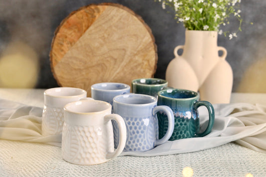 Autumn Embossed Mug Set of 6 (Exclusive)